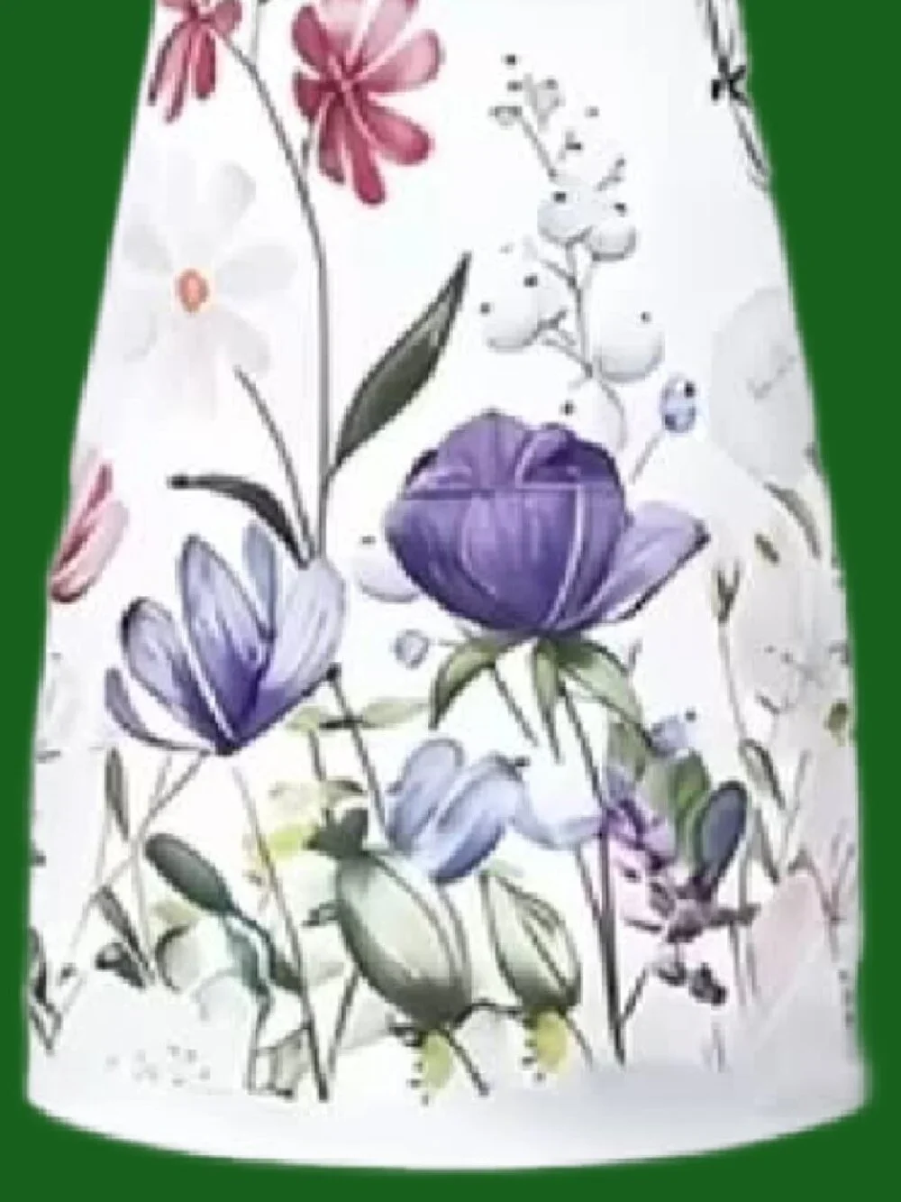 White / Purple Floral Apron Kitchen BBQ Baking Crafting Gardening NWT